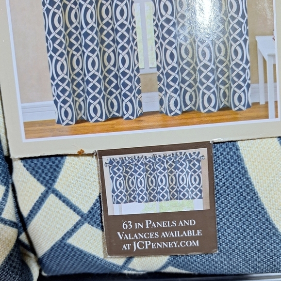 2 Rod Pocket Panels Trellis Style Sutton Ink Curtain Perfect Pair 40" X 84" - Picture 12 of 12